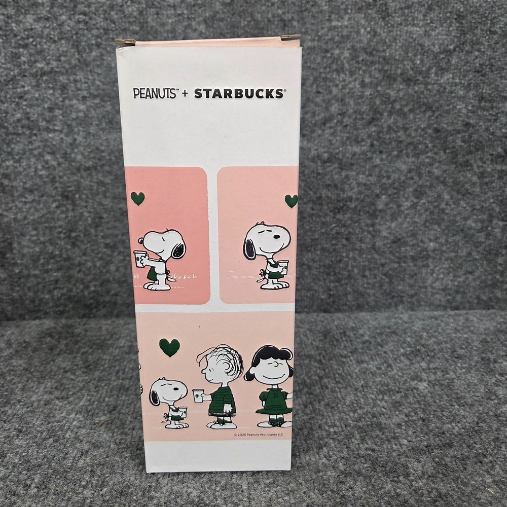 NEW Starbucks x Peanuts Snoopy "Friendship" Pink stainless steel tumbler
